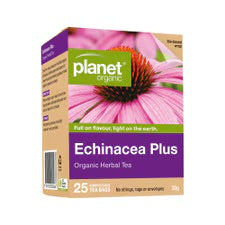 Planet Organic Echinacea Plus 25 Tea Bags - Certified Organic