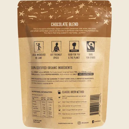 THE FRESH CHAI CO.
Chocolate Blend Fresh Sticky Chai 250g