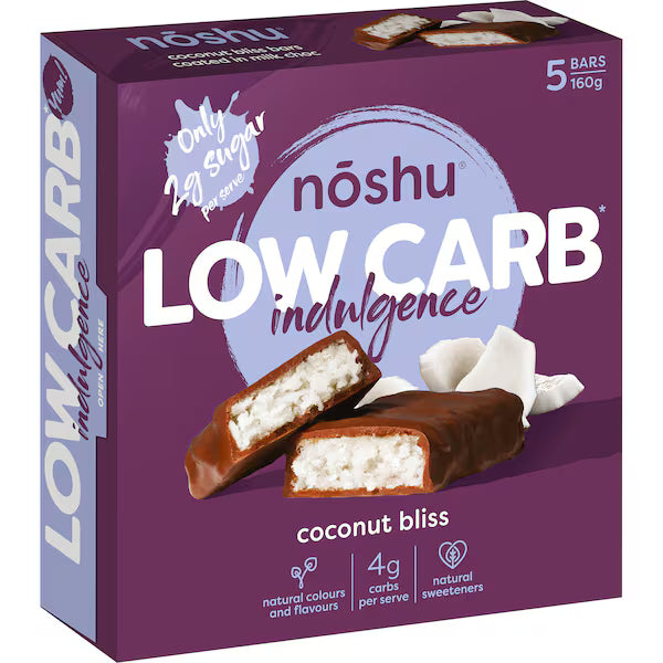 Noshu Low Carb Coconut Bliss Indulgence Bars 5 pack