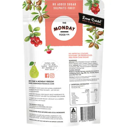 The Monday Food Co Keto Gourmet Granola Cranberry Clusters 300g