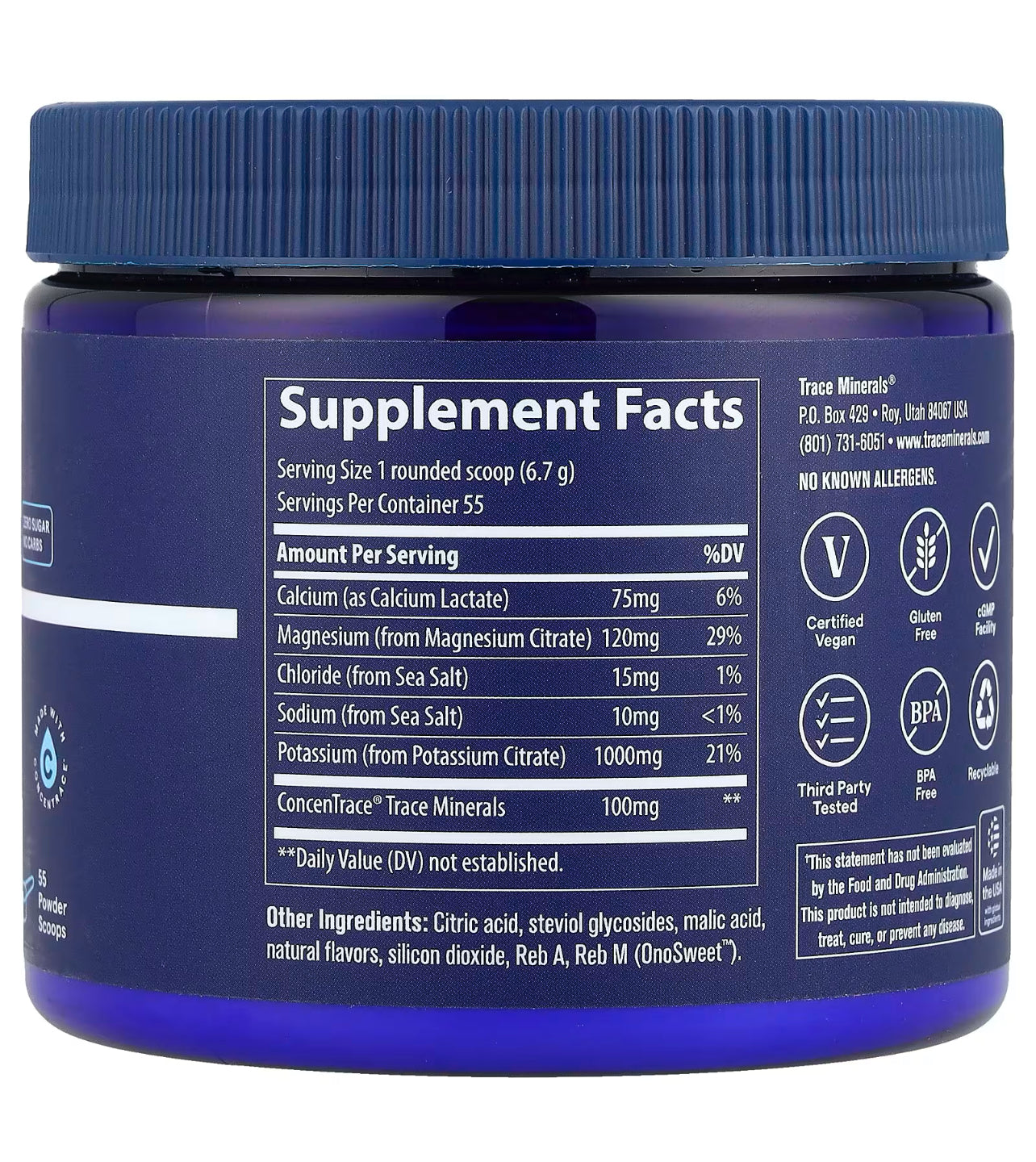 Trace Keto Hydration Electrolyte Powder Lemon Lime 369g