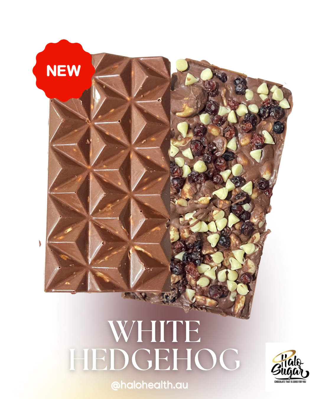 NEW Halo Sugar Keto Milk Chocolate - White Hedgehog