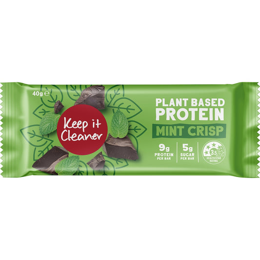 Keep It Cleaner Mint Crisp Plant Based Protein Bar 40g