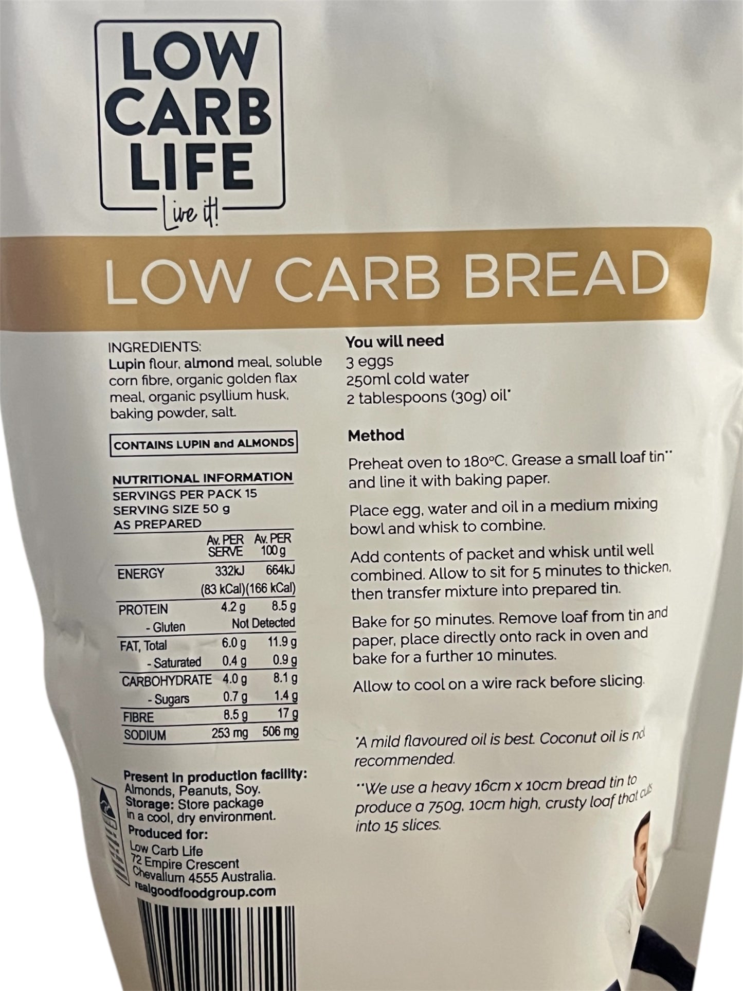 Low Carb Life Low Carb Quick Mix Bread Keto Bake Mix 400g
