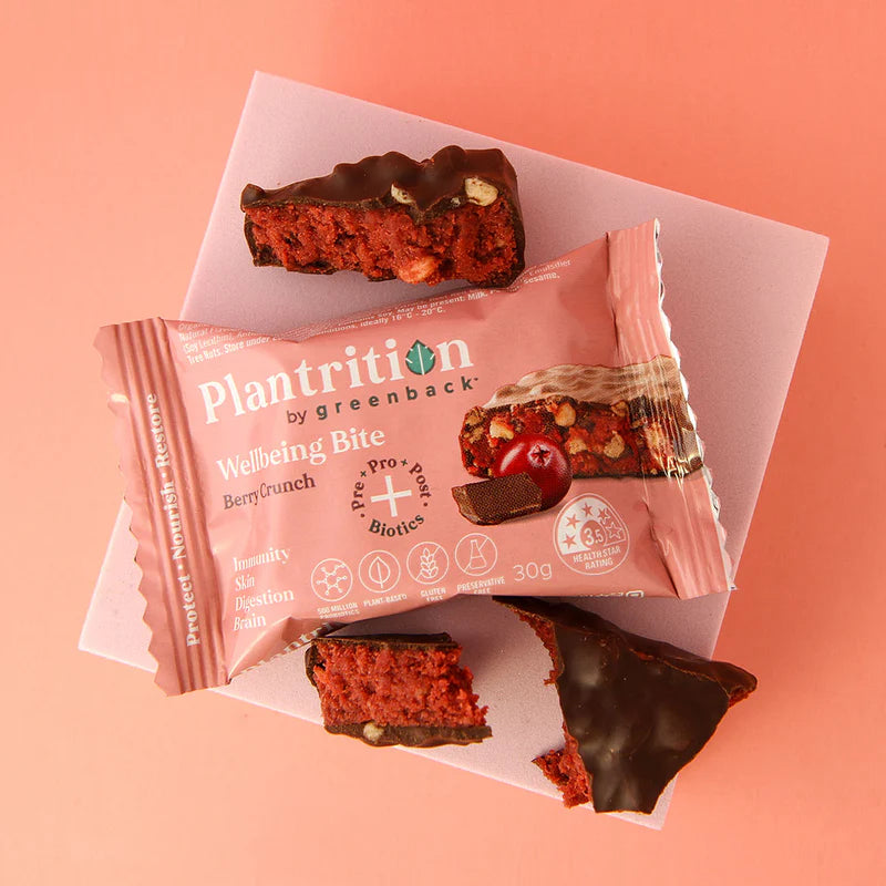 Plantrition Wellbeing Bite Berry Protein Crunch 30g