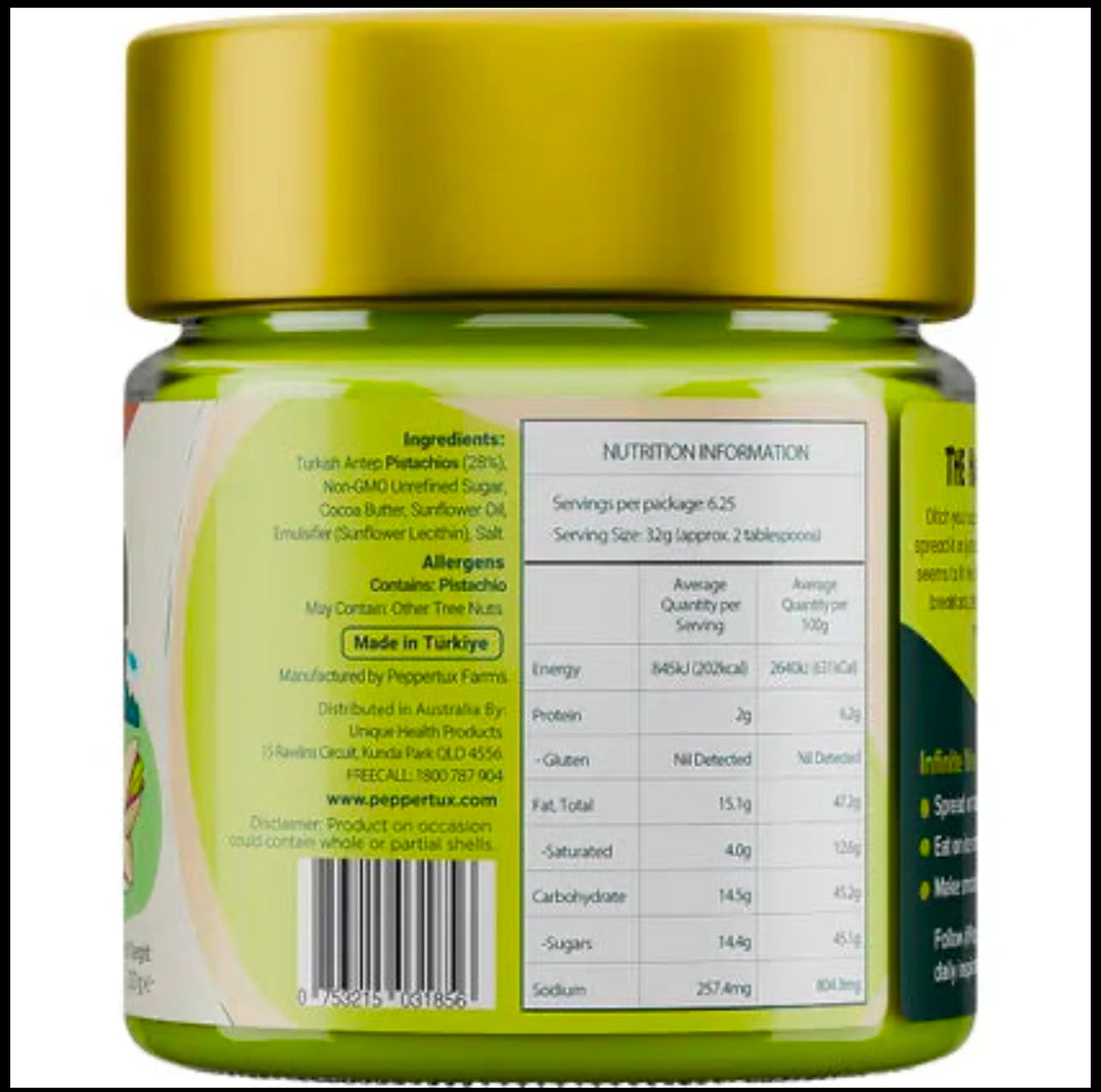 PEPPERTUX
Turkish Pistachio Cream 200g