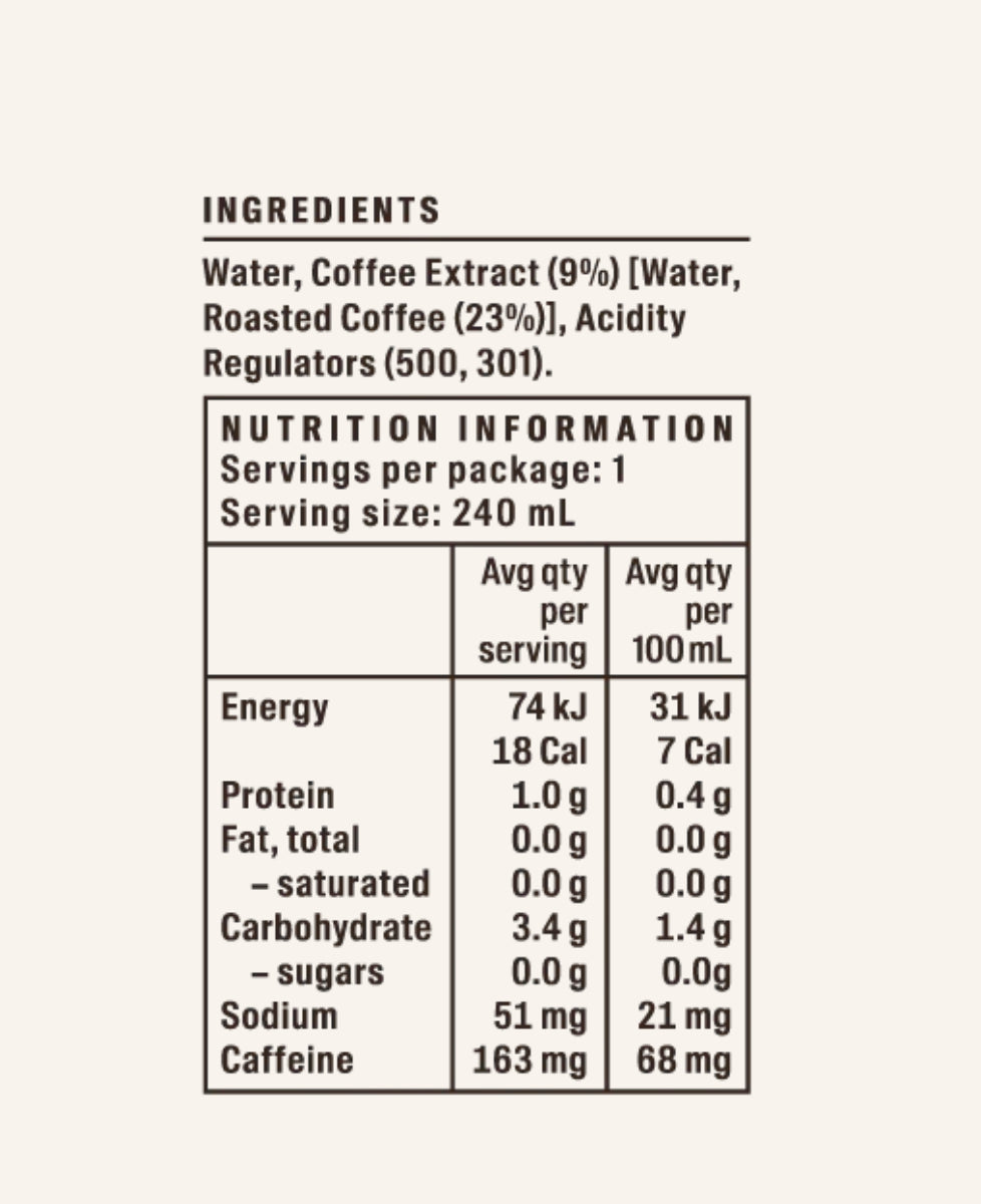Allpress Espresso Coffee Can Iced Black - Iced Specialty Coffee 240ml
