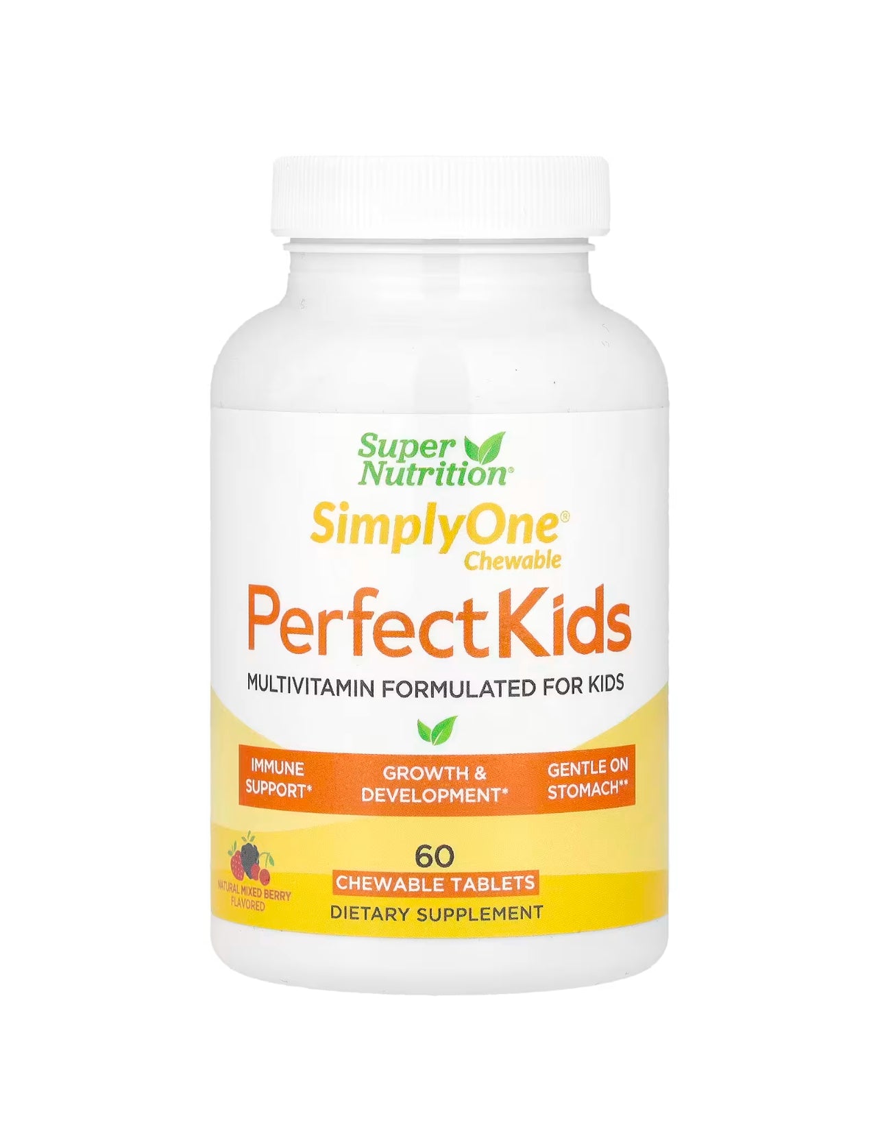 Super Nutrition Perfect Kids Complete Multivitamin Mixed Berry 60 vegetarian tablets