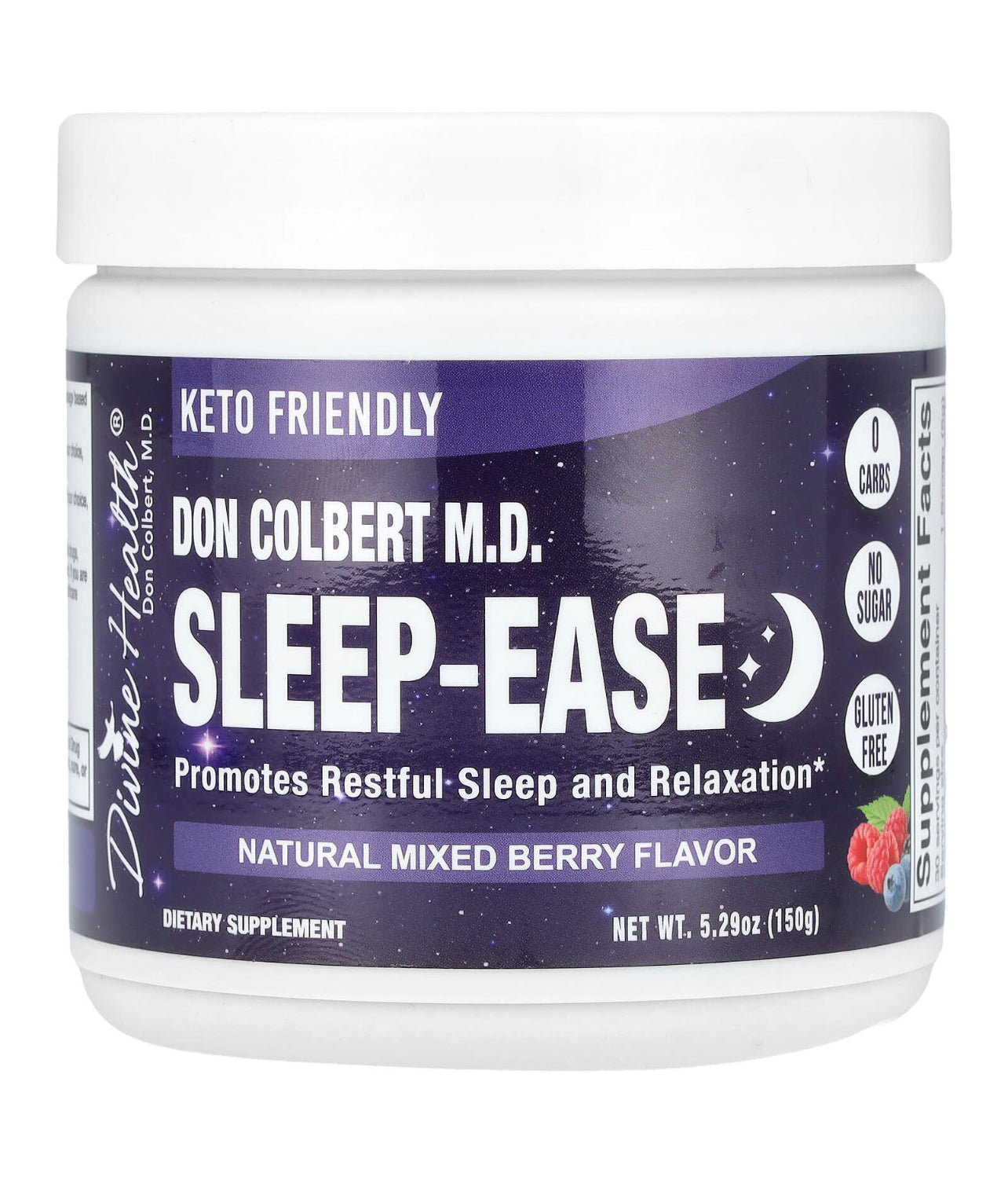 Divine Health Don Colbert M.D. Sleep Ease Natural Mixed Berry Drink Mix 150g