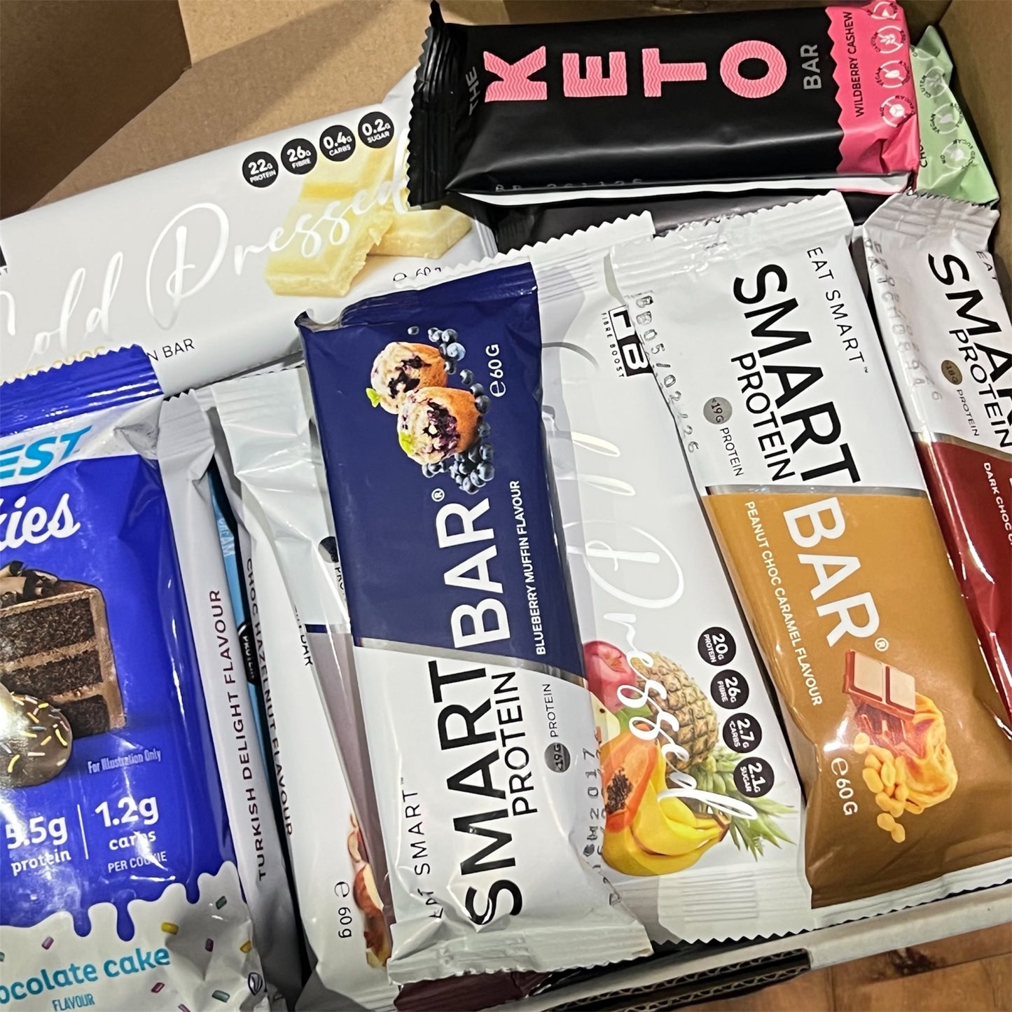 The Sugar Free Stack Box – 28 Low Carb Bars