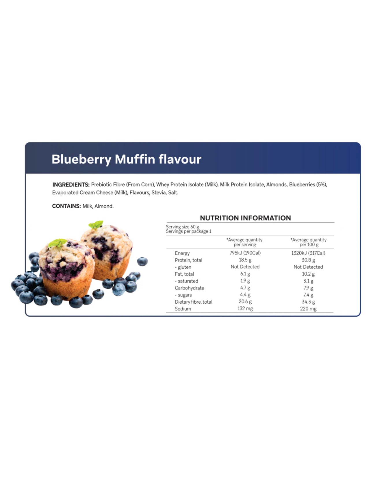 Smart Protein bar - Blueberry Muffin 60g