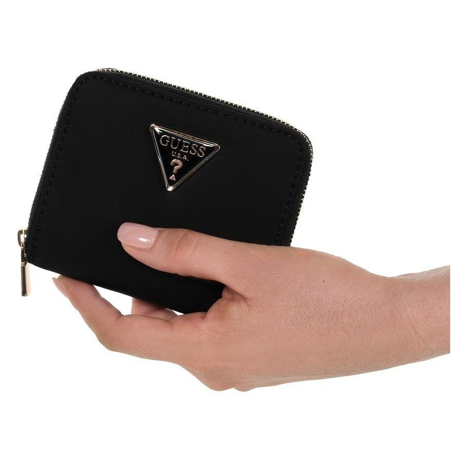 Guess Women's Eco Gemma Small Zip Around Wallet Black