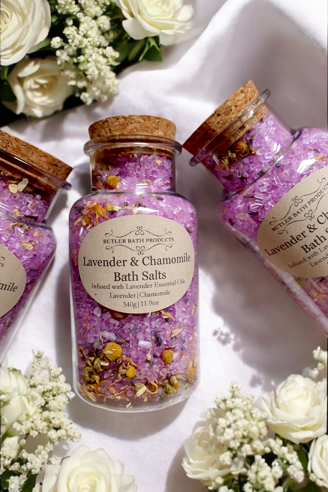 Lavender & Chamomile Bath Salts Jar 340g