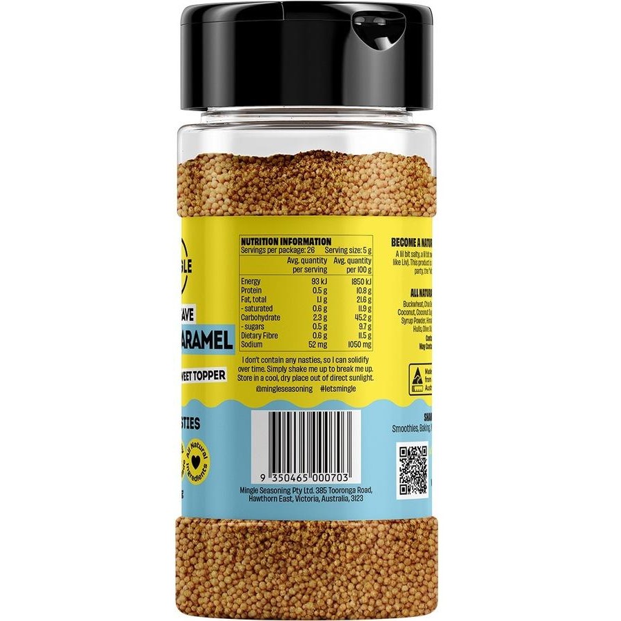 Mingle Liv's Fave Salted Caramel All Natural Sweet Topper 130g