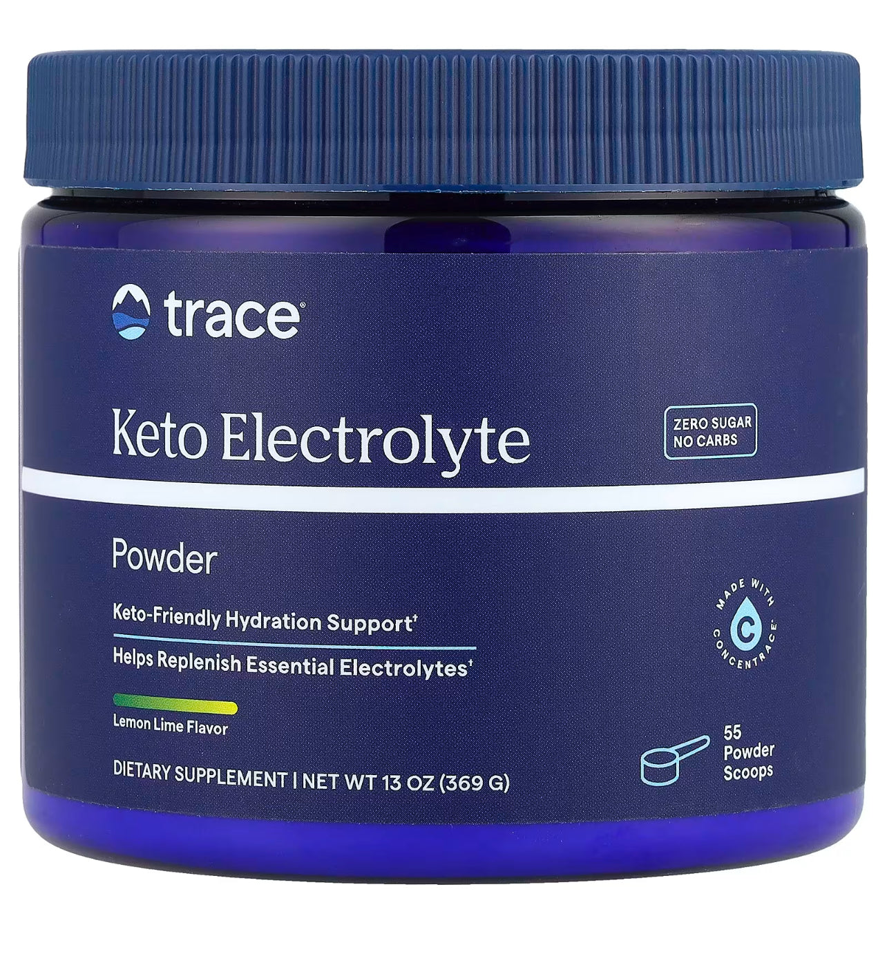 Trace Keto Hydration Electrolyte Powder Lemon Lime 369g