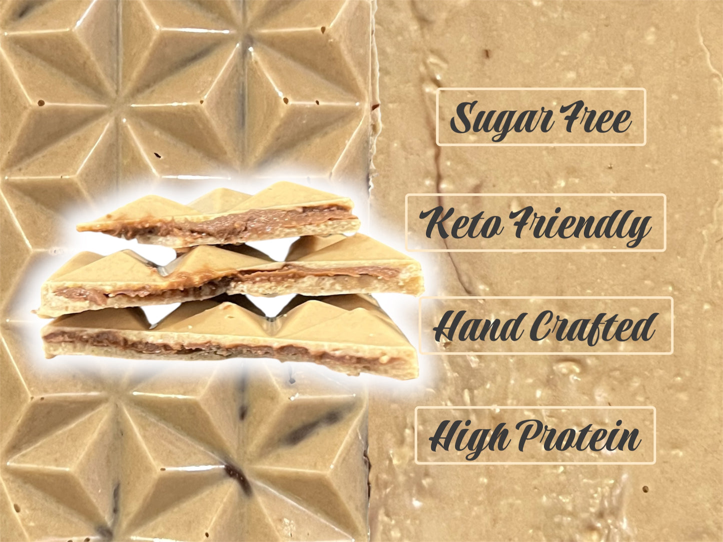 Halo Sugar Handcrafted Keto White Chocolate - Hazelnut Bonita