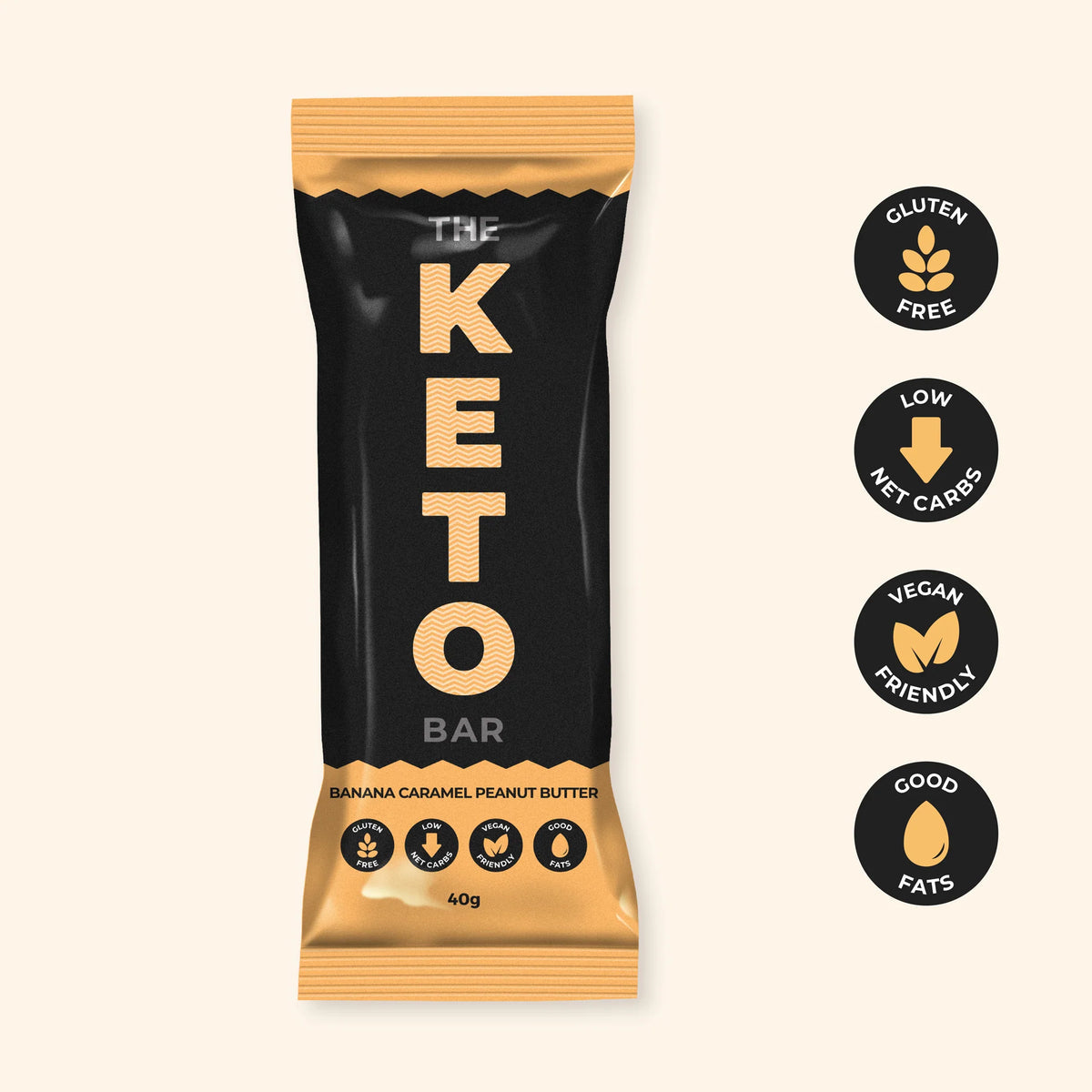 Yours Truly The Keto Bar Banana Caramel Peanut Butter 40g