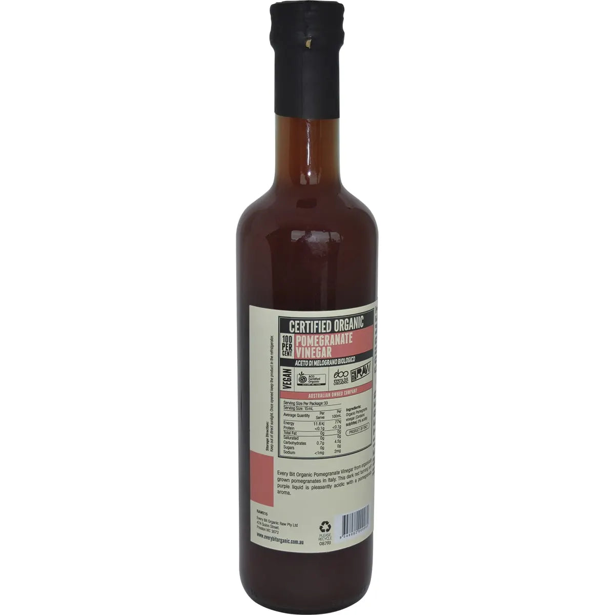 Every Bit Organic Pomegranate Vinegar with The Mother 500ml