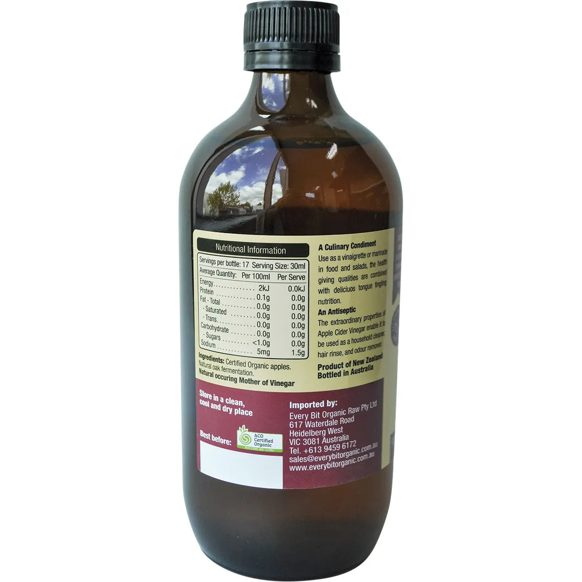 Every Bit Organic Apple Cider Vinegar With The Mother 500ml
