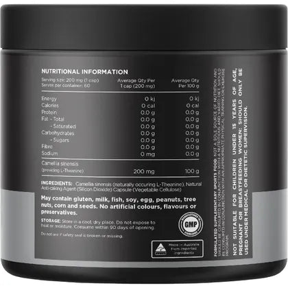 SWITCH NUTRITION
L-Theanine From Green Tea 60 Caps