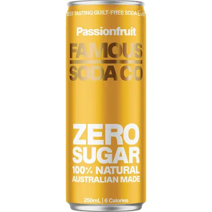 Famous Zero Sugar Soda Passionfruit 250ml