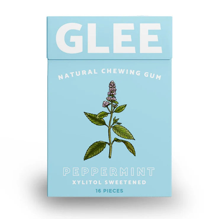Glee Natural Chewing Gum Sugar-Free Peppermint 16pcs