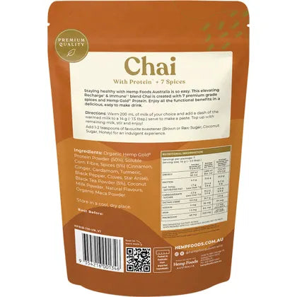 Hemp Foods Australia Chai Recharge & Immunity 100g