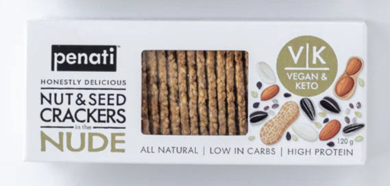 Penati Keto Nut & Seed Crackers - Nude 120g