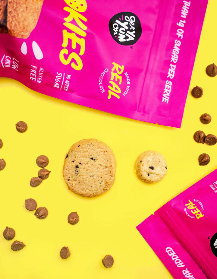 Get Ya Yum On BIGGER Cookies Salted Caramel Choc Chip - 2 PACK SINGLE SERVE 40g