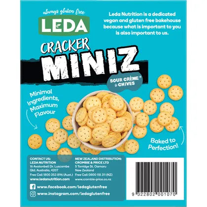 Leda Cracker Miniz Sour Crème & Chives 150g