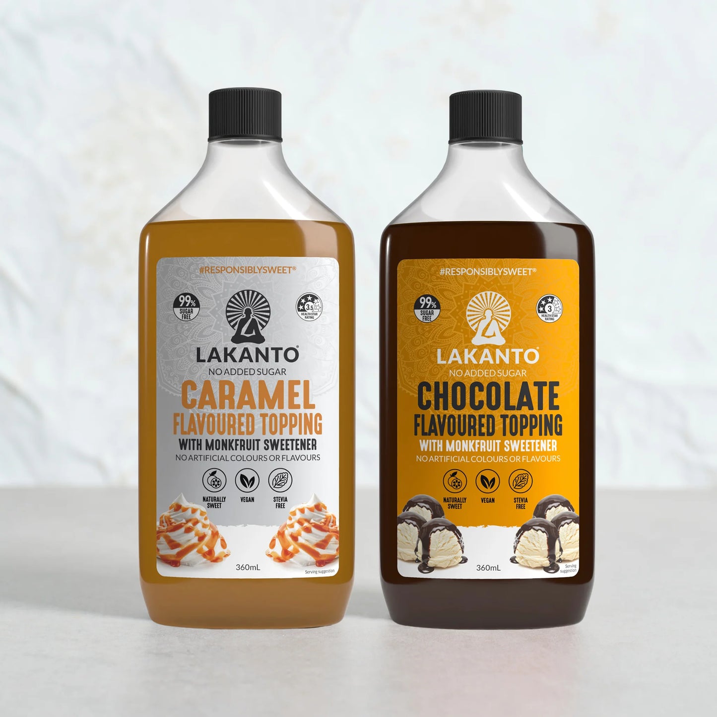 Lakanto Chocolate Flavoured Topping with Monkfruit Sweetener 360ml