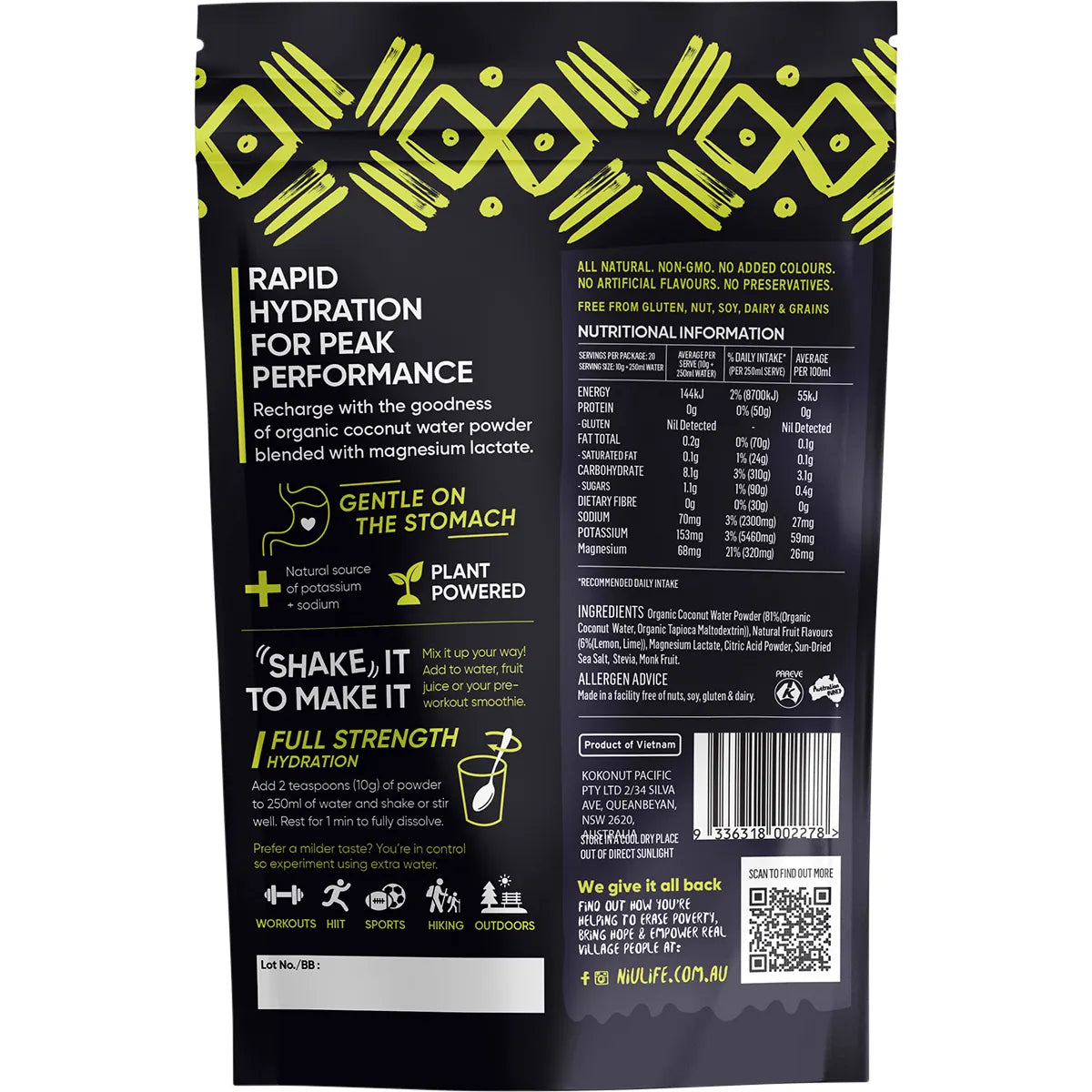 Hydrate Electrolyte Powder Lemon & Lime 200g