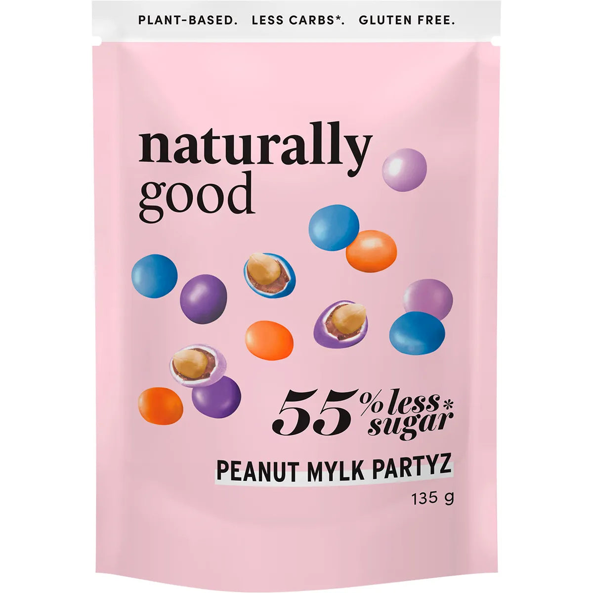 Naturally Good Peanut Mylk Partyz 55% less sugar 135g