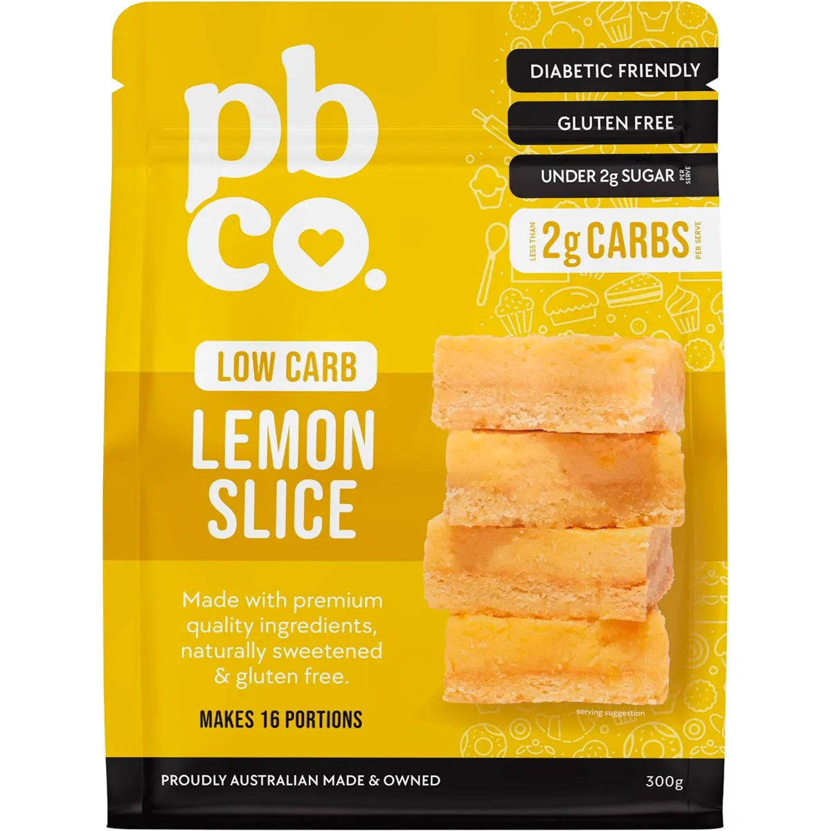NEW PBCo Lemon Slice Low Carb 300g