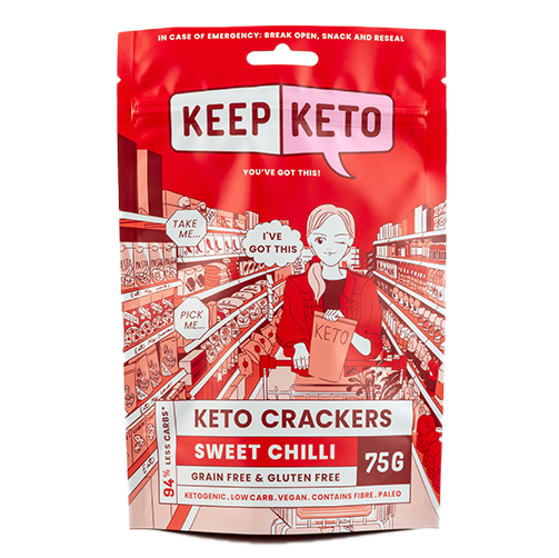 Keep Keto Sweet Chilli Keto Crackers 75g