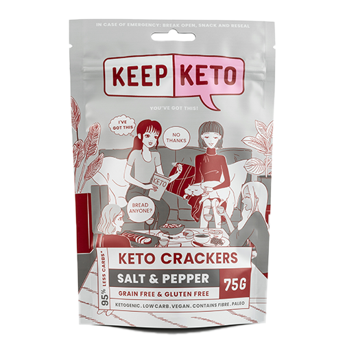 Keep Keto Salt and Pepper Keto Crackers 75g
