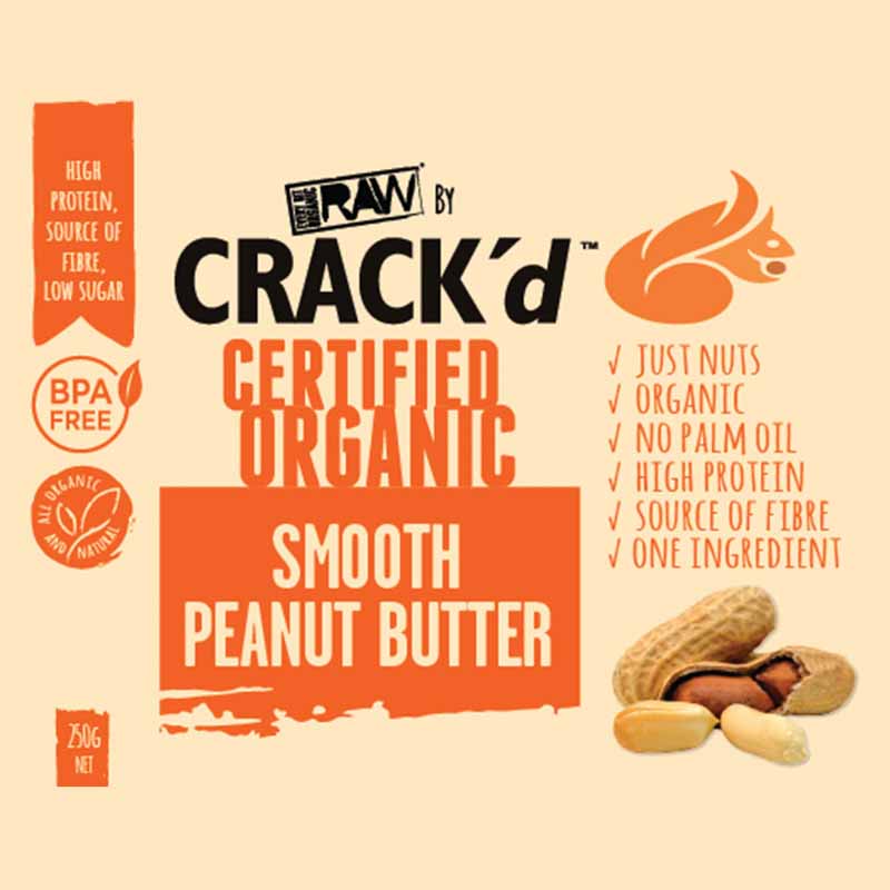 Every Bit Organic Crack'd Smooth Peanut Butter 250g