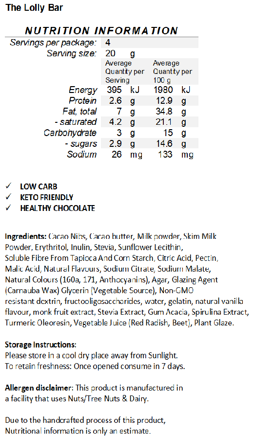 PRE-ORDER Halo Sugar Keto Milk Chocolate - The Lolly Bar