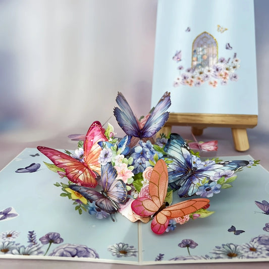 3D Butterfly Pop-Up Greeting Card – Delicate & Vibrant – A Thoughtful Touch for Any Celebration