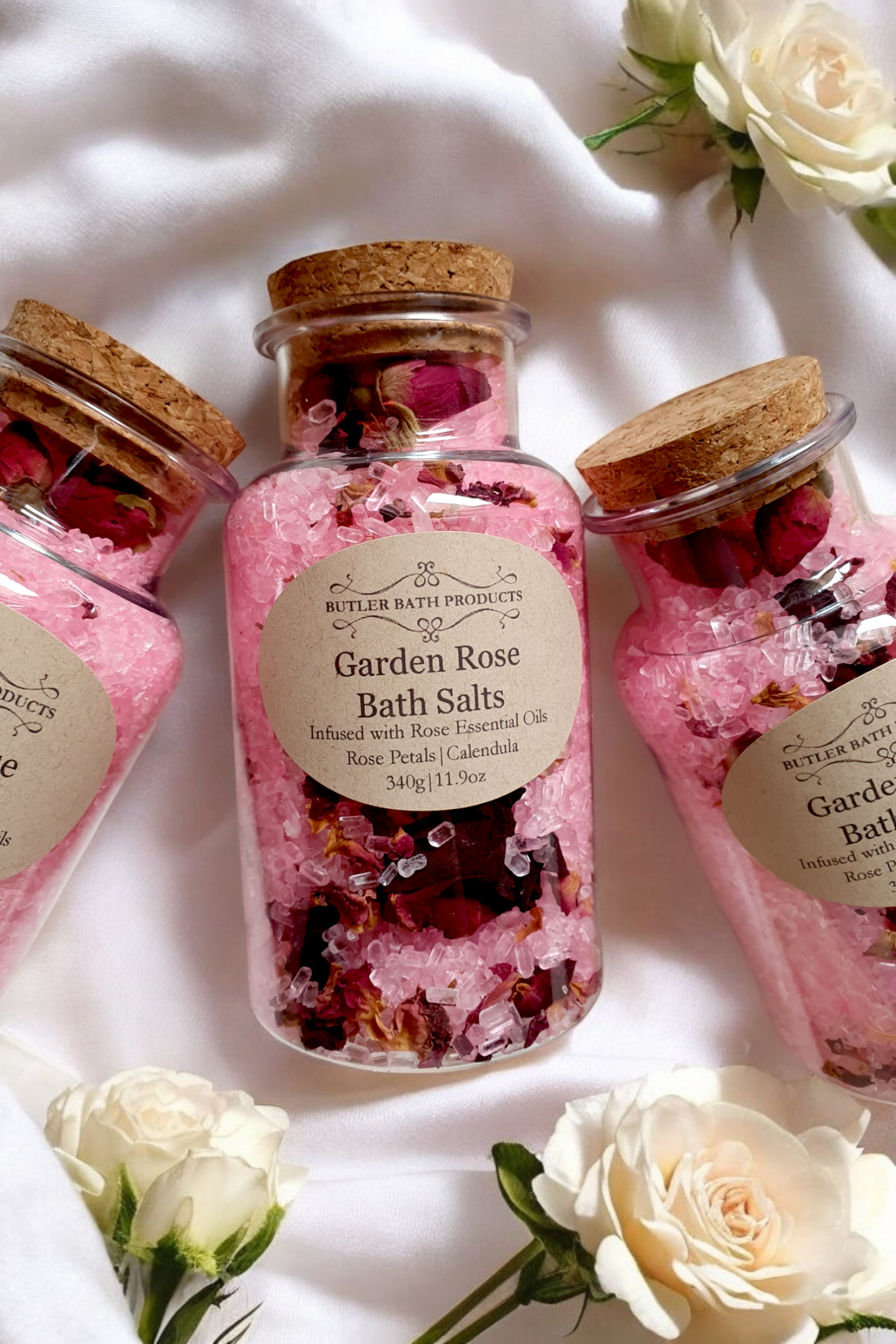 Garden Rose Bath Salts Jar 340g