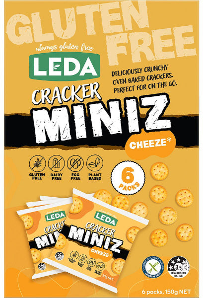 Leda Cracker Miniz Cheeze Multi 6 Pack (25g each pack) 150g