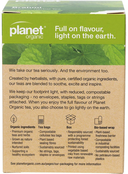 Planet Organic Brahmi Herbal Tea Bags 25pk