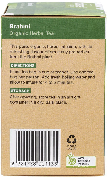 Planet Organic Brahmi Herbal Tea Bags 25pk