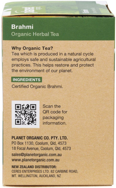 Planet Organic Brahmi Herbal Tea Bags 25pk
