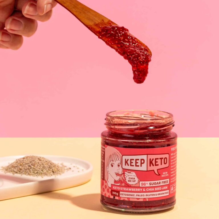 Keep Keto Strawberry and Chia Seed Jam 190g