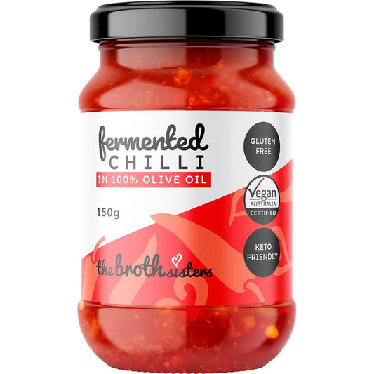 The Broth Sisters Fermented Chilli in 100% Olive Oil 150g