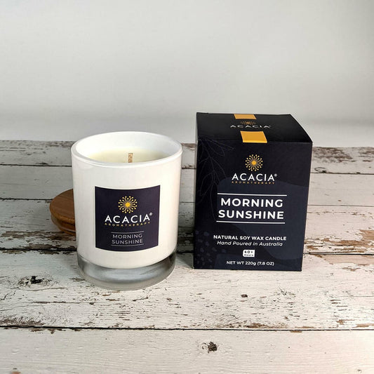 ACACIA AROMATHERAPY Morning Sunshine Natural Soy Wax Candle 220g