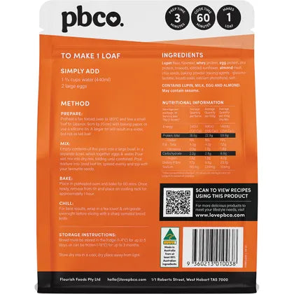 PBCO Protein Bread Mix 330g