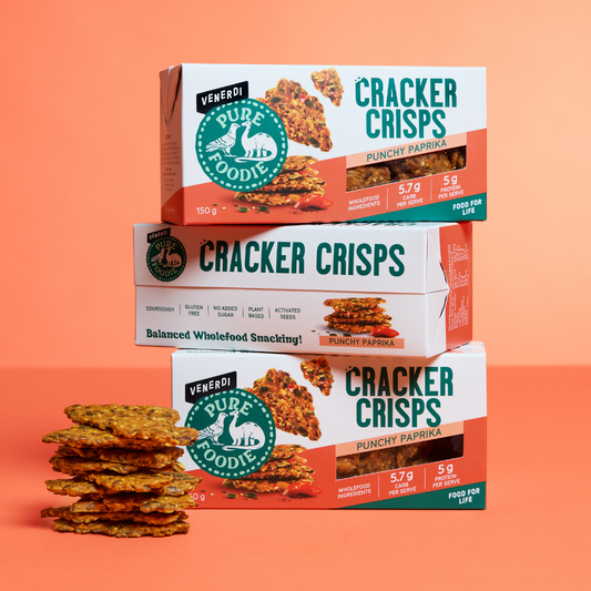 Venerdi Pure Foodie Low Carb Cracker Crisps Punchy Paprika 150g