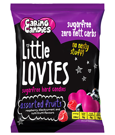 Caring Candies Little Lovies Sugar-Free Sweets | ASSORTED FRUITS | 100g